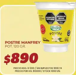 Supermercados Vea Manfrey postre oferta