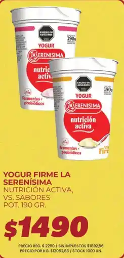 Supermercados Vea La serenisima yogur firme nutricion activa oferta