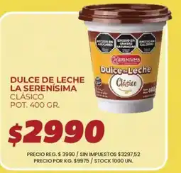 Supermercados Vea La serenisima dulce de leche clasico oferta