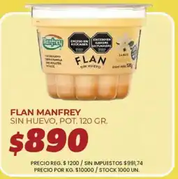 Supermercados Vea Manfrey flan sin huevo oferta