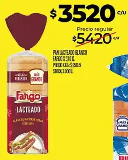 Supermercados DIA Fargo pan lacteado blanco oferta