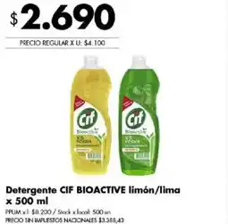 Disco Cif detergente bioactive limón/lima oferta