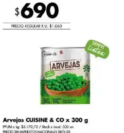 Disco Cuisine & Co arvejas oferta