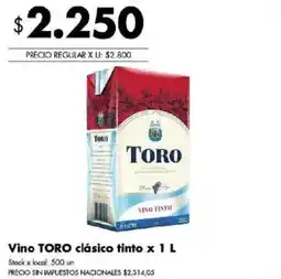 Disco Toro vino tinto clasico oferta