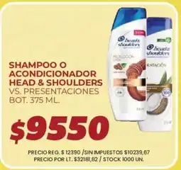 Supermercados Vea Head & shoulders shampoo o acondicionador oferta