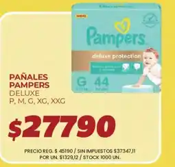 Supermercados Vea Pampers pañales deluxe oferta