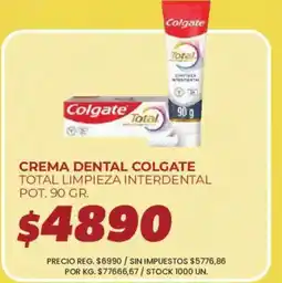Supermercados Vea Colgate crema dental total limpieza interdental oferta