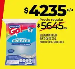 Supermercados DIA Go! bolsas para freezer oferta