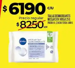 Supermercados DIA Nivea toallas desmaquillantes micelar 3 en 1 oferta