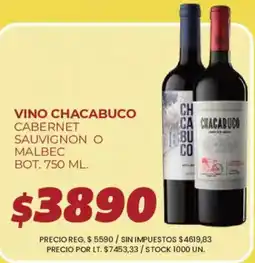 Supermercados Vea Chacabuco cabernet sauvignon o malbec oferta