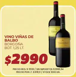 Supermercados Vea Viñas de balbo vino borgoña oferta