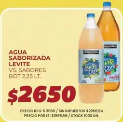 Supermercados Vea Levite agua saborizada vs. sabores oferta