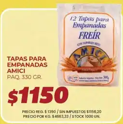 Supermercados Vea Amici tapas para empanadas oferta