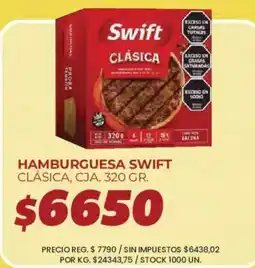 Supermercados Vea Swift hamburguesa clásica oferta