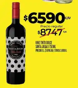 Supermercados DIA Santa julia vino tinto dulce oferta