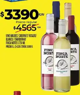 Supermercados DIA Finca norte vino malbec cabernet rosado blanco chardonnay oferta