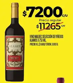 Supermercados DIA Alamos vino malbec selección de viñedos oferta