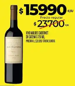 Supermercados DIA Dv catena vino malbec cabernet oferta