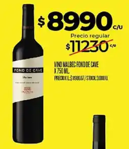 Supermercados DIA Fond de cave vino malbec oferta