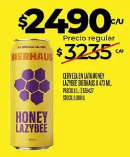 Supermercados DIA Bierhaus cerveza en lata honey lazybee oferta