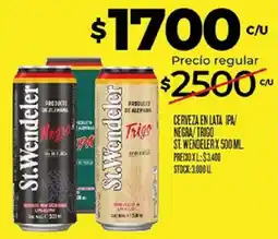 Supermercados DIA St. Wendeler cerveza en lata ipa/ negra/trigo oferta