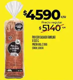Supermercados DIA Pan con salvado familiar oferta