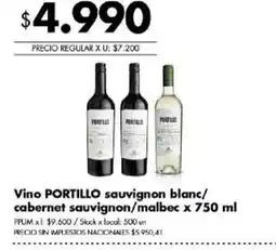 Disco Portillo vino savignnon blanc/cabernet savignnon/malbec oferta