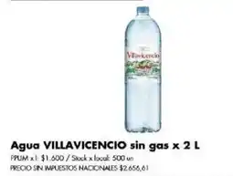 Disco Villavicencio agua sin gas oferta