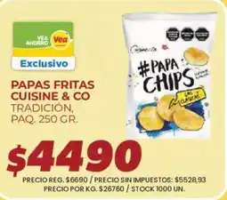Supermercados Vea Cuisine & Co papas fritas tradición oferta