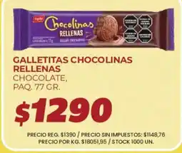 Supermercados Vea Chocolinas galletitas rellenas chocolate oferta