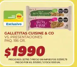 Supermercados Vea Cuisine & Co galletitas oferta