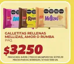 Supermercados Vea Mellizas galletitas rellenas amor o rumba oferta