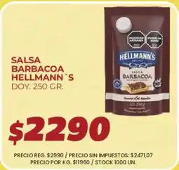 Supermercados Vea Hellmann's salsa barbacoa oferta