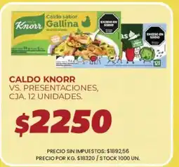 Supermercados Vea Knorr caldo sabor gallina oferta