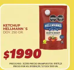 Supermercados Vea Hellmann's ketchup oferta