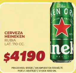 Supermercados Vea Heineken cerveza rubia oferta