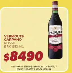 Supermercados Vea Carpano vermouth rosso oferta