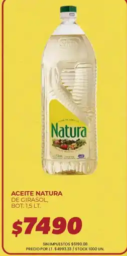 Supermercados Vea Natura aceite de girasol oferta