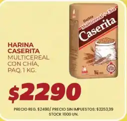 Supermercados Vea Caserita harina multicereal con chía oferta