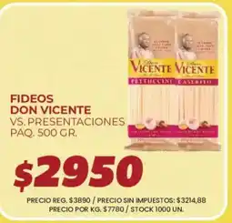 Supermercados Vea Don vicente fideos oferta