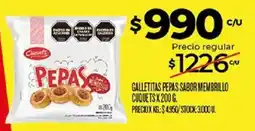 Supermercados DIA Cuquets galletitas pepas sabor membrillo oferta