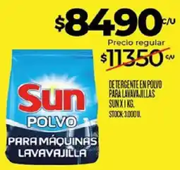Supermercados DIA Sun detergente en polvo para lavavajillas oferta