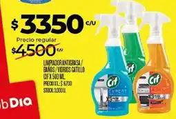 Supermercados DIA Cif limpiador antigrasa baños vidrios gatillo oferta