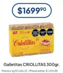 Hergo Ryff criollitas oferta