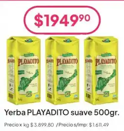 Hergo Playadito yerba suave oferta