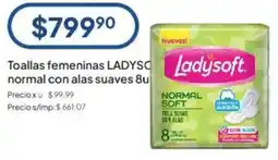 Hergo Ladysoft toallas femeninas normal con alas suaves oferta