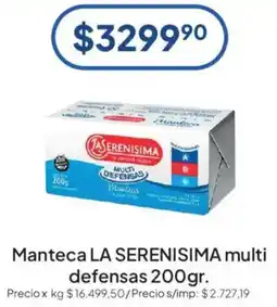 Hergo La serenisima manteca multi defensas oferta