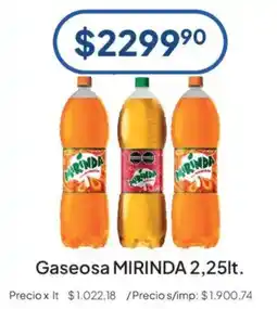 Hergo Mirinda gaseosa oferta