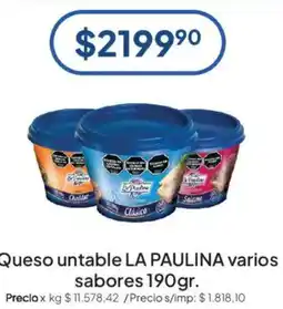 Hergo La paulina queso untable varios sabores oferta