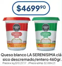 Hergo La serenisima queso blanco clasico oferta